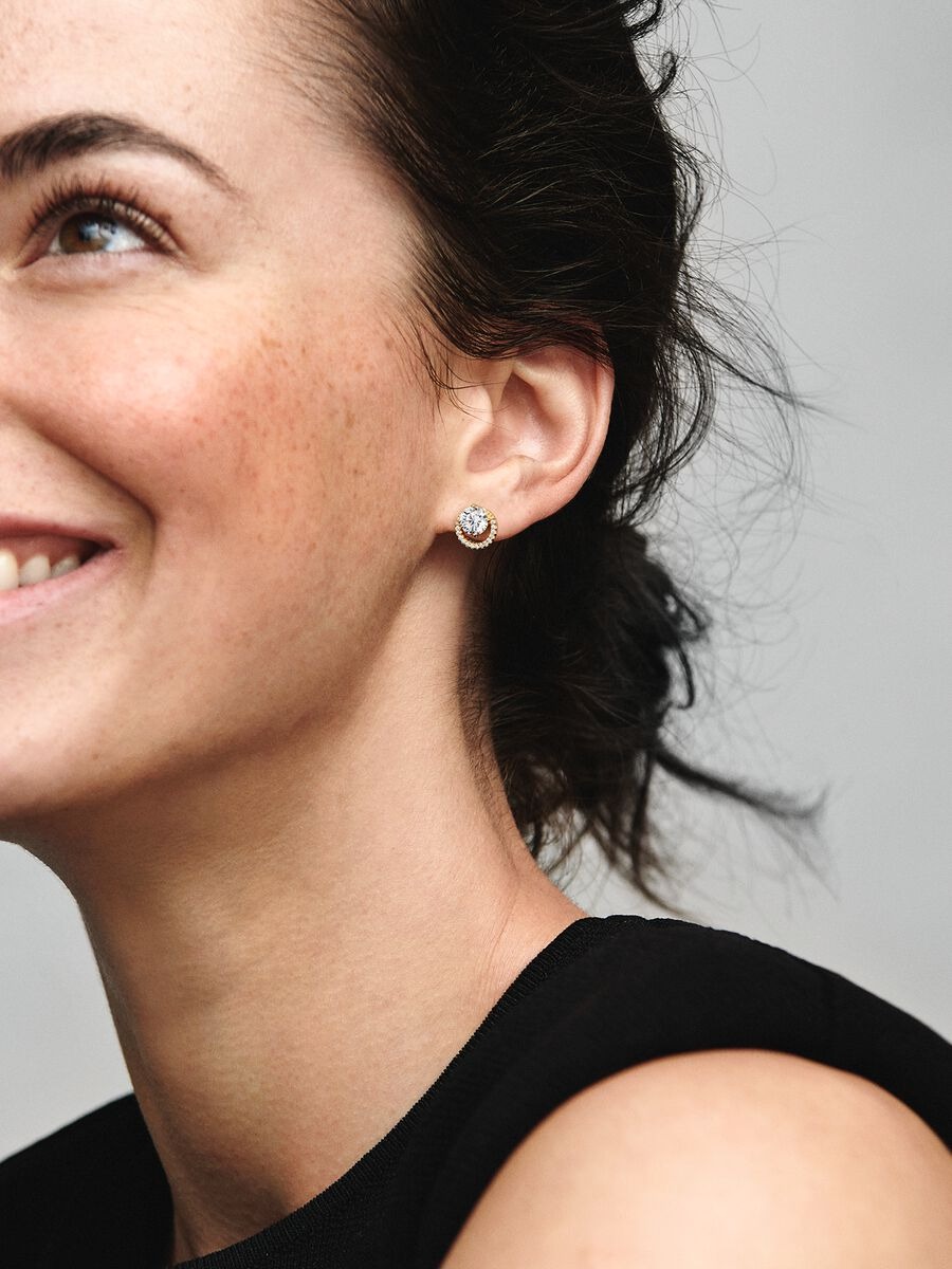 aretes botón Pandora